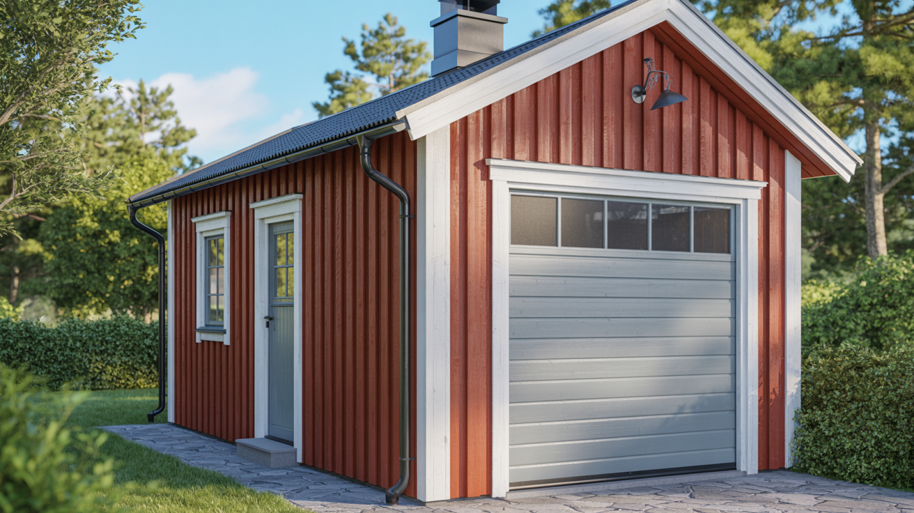 attefallsgarage red trad 2