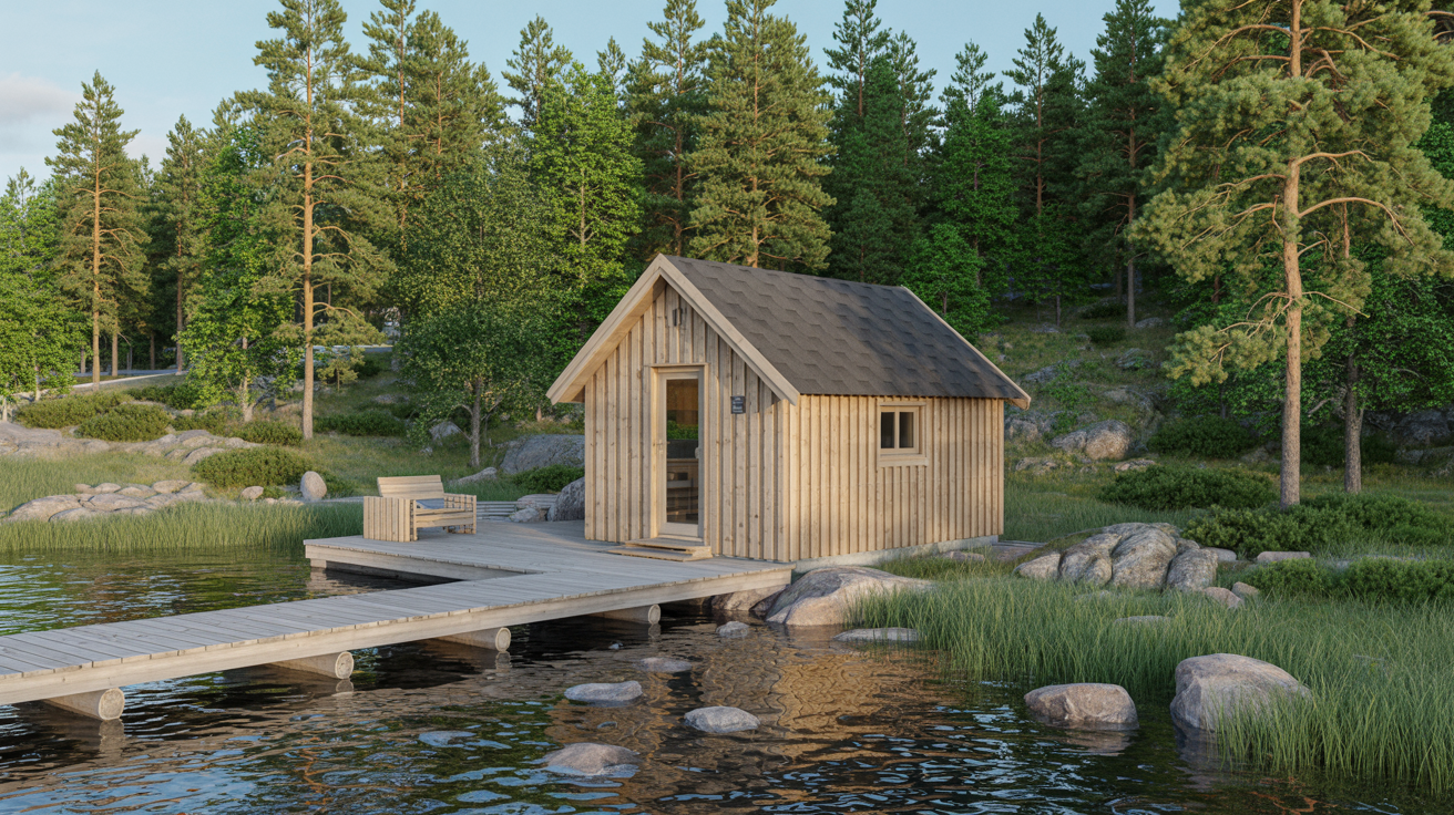 sauna outdoors summer