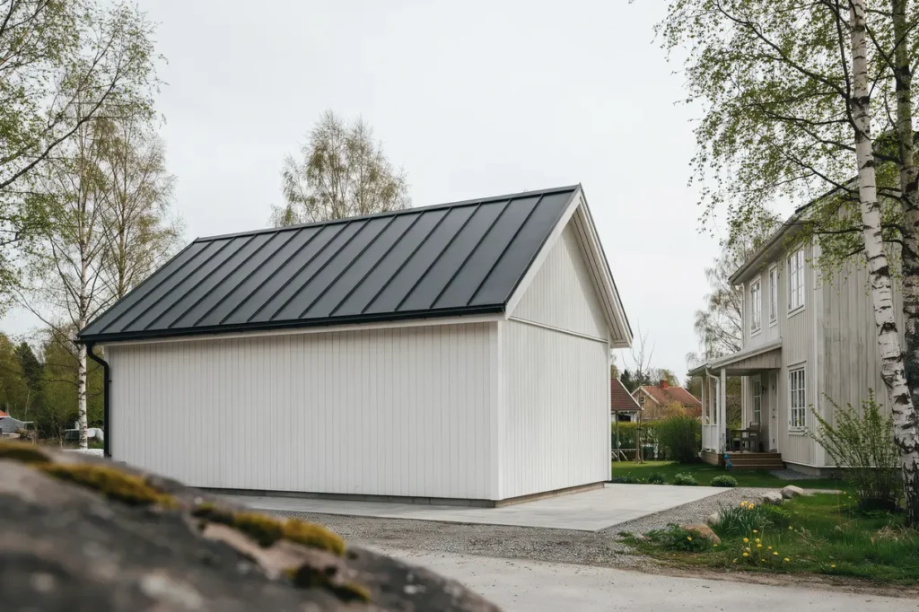 renovering av garage med nytt sadeltak i malmk ping