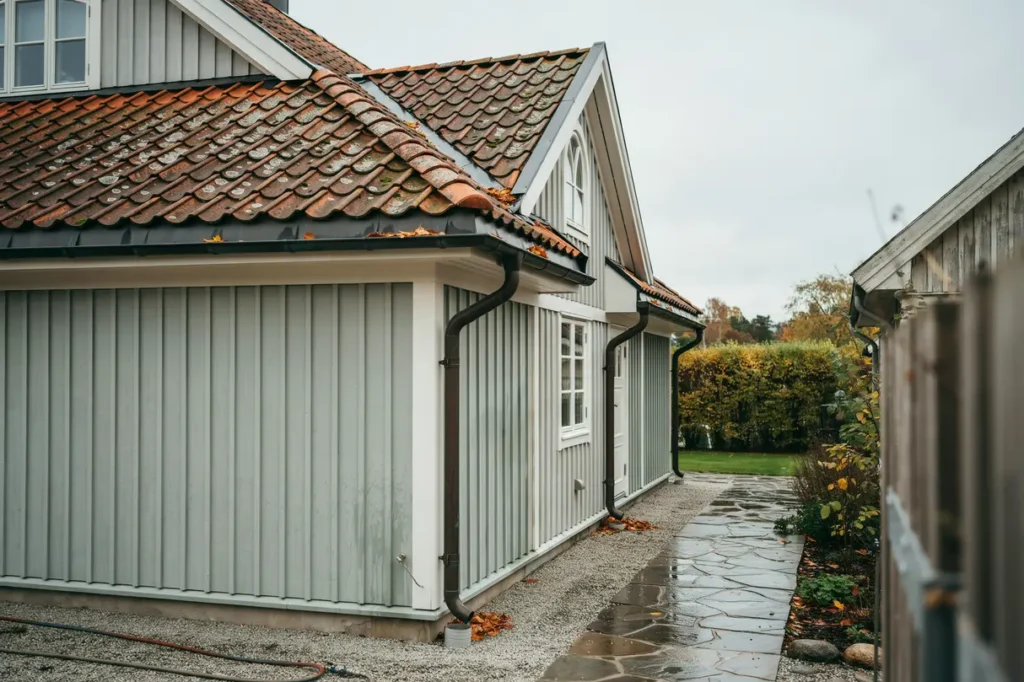 septemberguide f rbered huset f r h sten med r tt h ngr nnor stupr r och vattenavledning